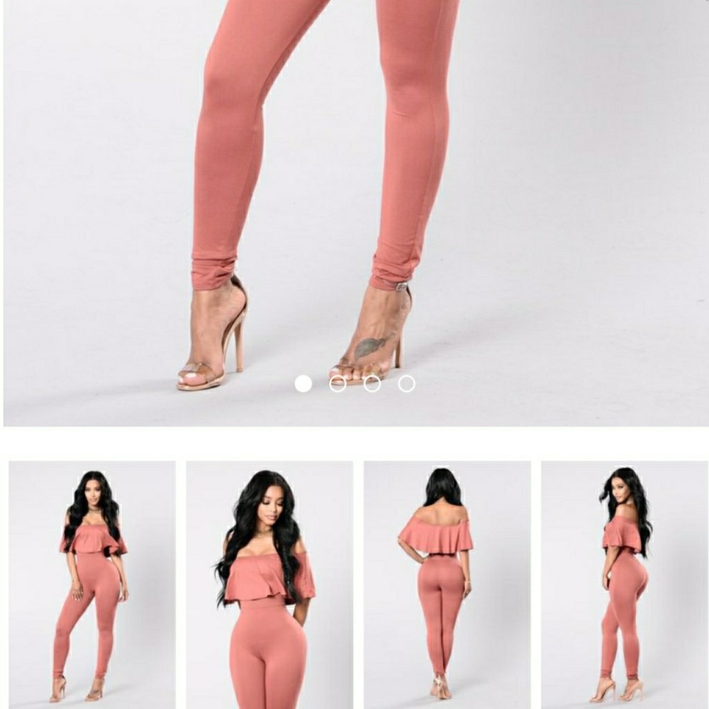 Fashion Nova off the shoulder jumpsuit-Muave